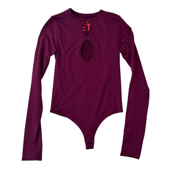 Simone Miller Purple Asio Bodysuit with Two Keyholes Size Small - Picture 1 of 2